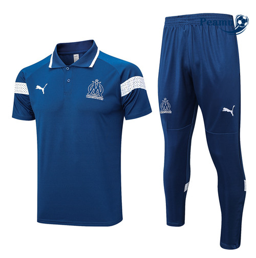 Peamu - Maillot foot Kit Entrainement Marseille Polo + Pantalon Bleu 2023/24 prix