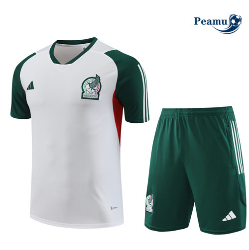 Peamu - Maillot foot Kit Entrainement Mexique + Shorts Blanc 2023/24 discout