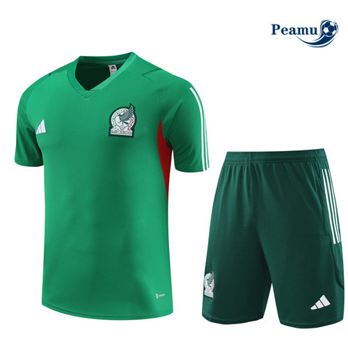 Peamu - Maillot foot Kit Entrainement Mexique + Shorts Vert 2023/24 Officiel