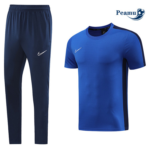 Peamu - Maillot foot Kit Entrainement Nike + Pantalon Bleu 2023/24 personnalisé
