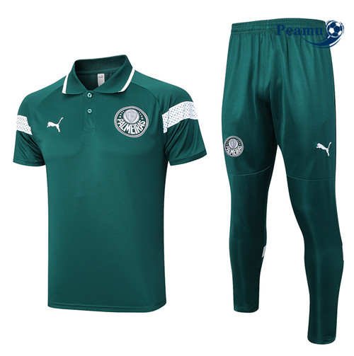 Peamu - Maillot foot Kit Entrainement Palmeiras Polo + Pantalon Vert 2023/24 Outlet