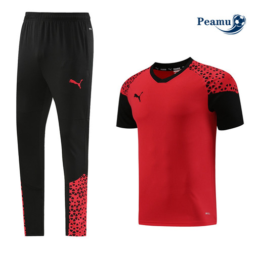 Peamu - Maillot foot Kit Entrainement Puma + Pantalon Rouge 2023/24 Officiel