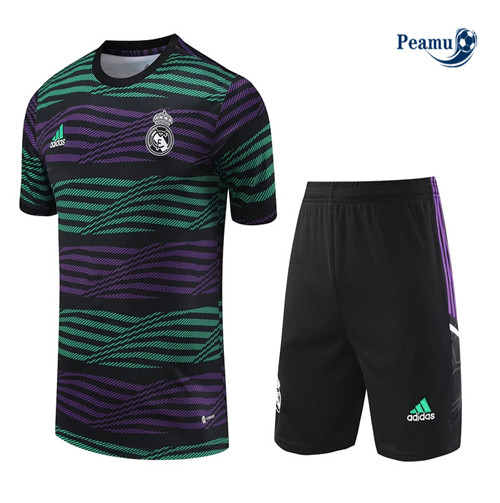Peamu - Maillot foot Kit Entrainement Real Madrid + Shorts Vert 2023/24 grossiste