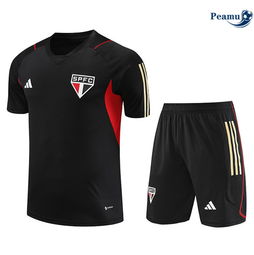 Peamu - Maillot foot Kit Entrainement Sao Paulo + Shorts Noir 2023/24 discout