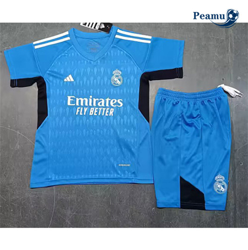 Peamu - Maillot foot Real Madrid Enfant Gardien de but Bleu 2023/24 Outlet
