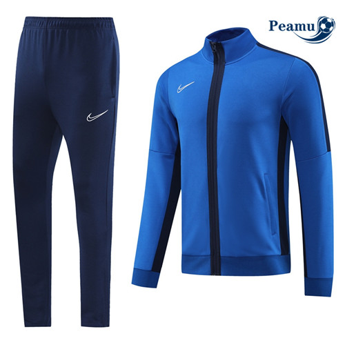 Peamu - Maillot foot Veste Survetement Nike Bleu 2023/24 personnalisé