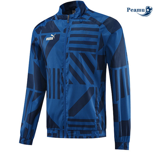 Peamu - Maillot foot Coupe Vent Puma Bleu 2023/24 personnalisé