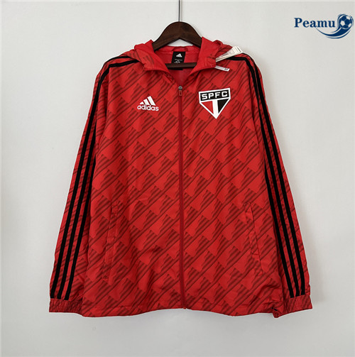Peamu - Maillot foot Coupe Vent Sao Paulo Rouge 2023/24 Paris