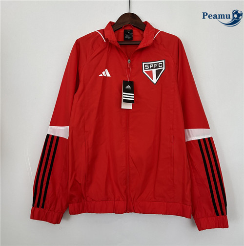 Peamu - Maillot foot Coupe Vent Sao Paulo Rouge 2023/24 discout