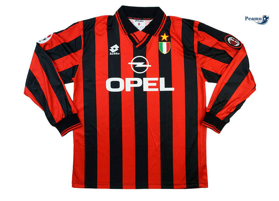 Classico Maglie AC Milan Manche Longue Domicile 1996-97