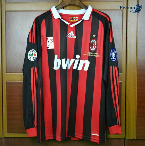 Classico Maglie AC Milan Manche Longue Domicile 2009-10