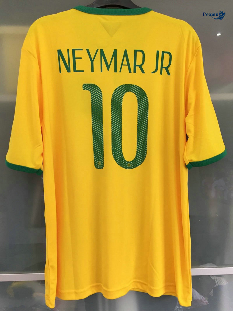 Classico Maglie Brésil Domicile (10 Neymar) Coppa Del Mondo 2014