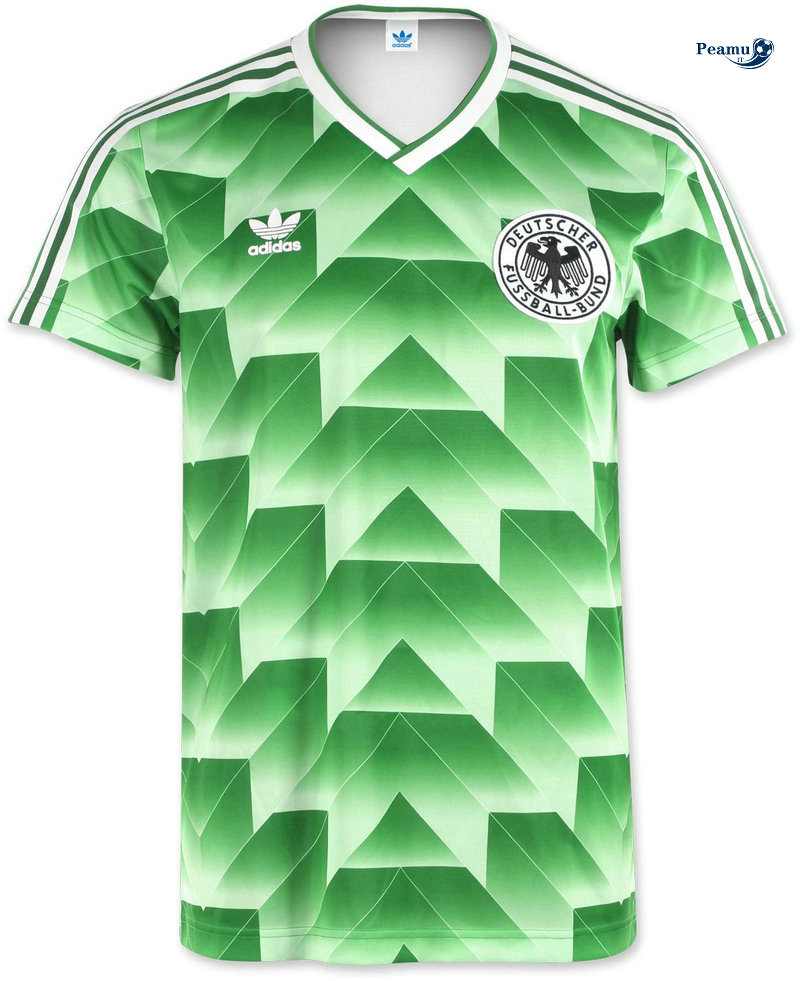 Classico Maglie Allemagne Exterieur Verde Coppa Del Mondo 1988-90