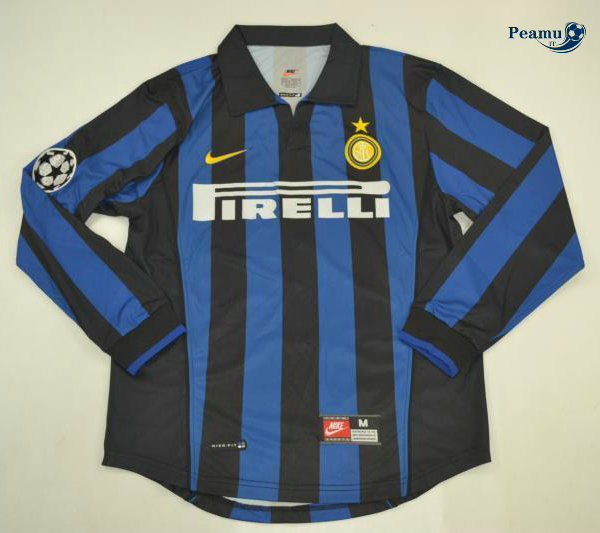 Classico Maglie Inter Milan Manche Longue Domicile 1998-99