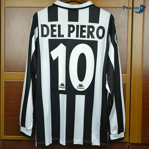 Classico Maglie Juventus Manche Longue Domicile (10 Del Piero) 1996-97
