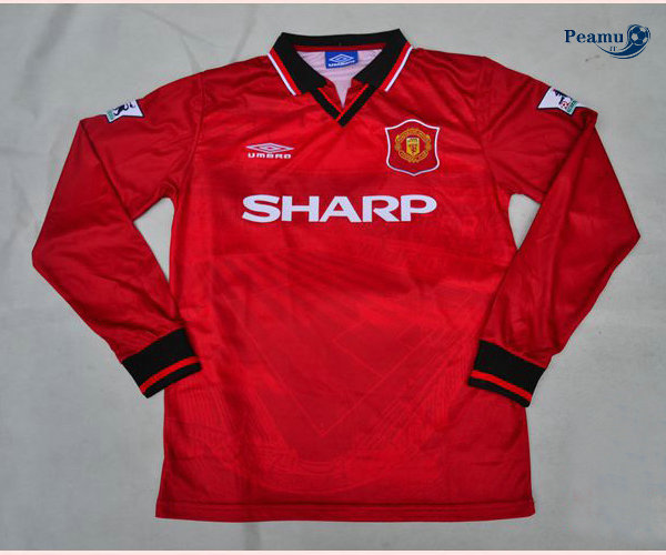 Classico Maglie Manchester United Manche Longue Domicile Rouge 1994