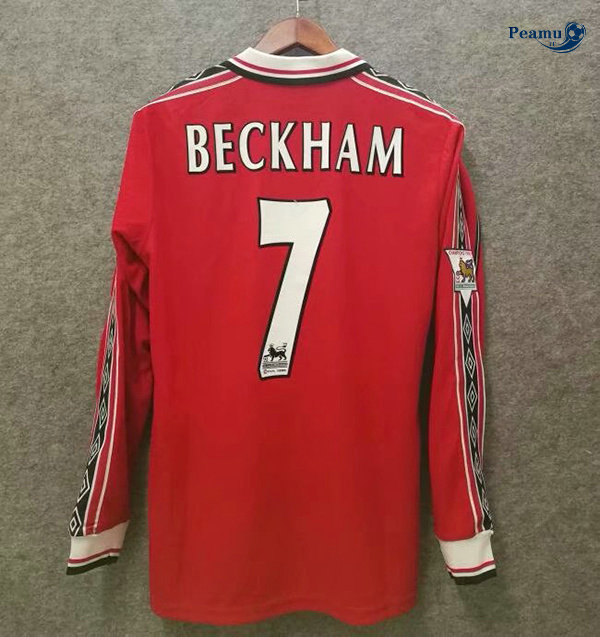 Classico Maglie Manchester United Manche Longue Domicile (7 Beckham) 1998-99