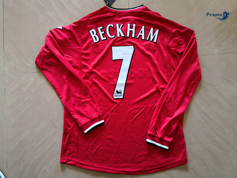 Classico Maglie Manchester United Manche Longue Domicile (7 Beckham) 2000-01
