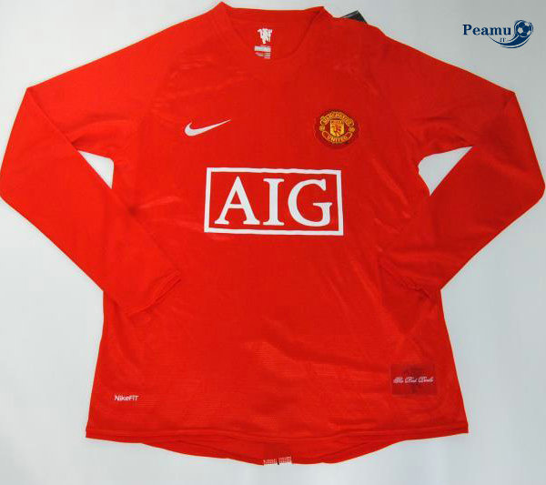 Classico Maglie Manchester United Manche Longue 2007-08 sleeve