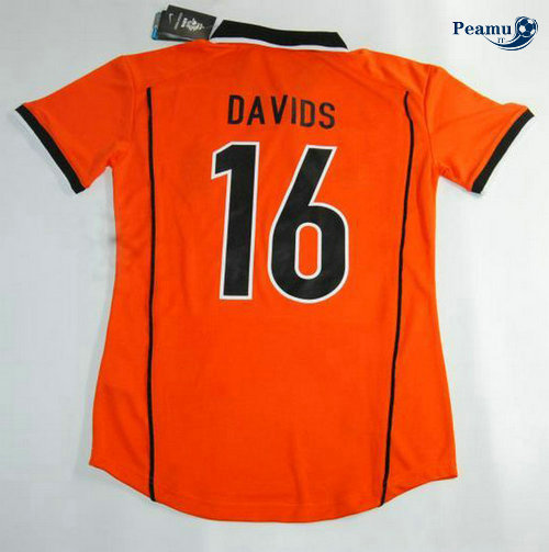 Classico Maglie Pays-Bas Domicile (Arancione 16 Davids) 1998-00