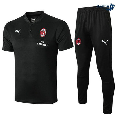 Kit Maillot Entrainement AC Milan + Pantalon Noir 2019-2020
