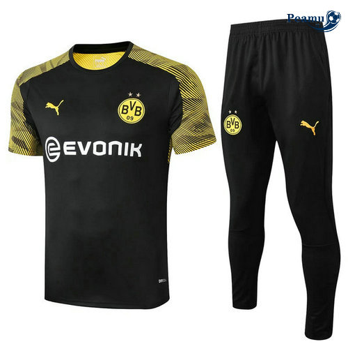 Kit Maillot Entrainement Borussia Dortmund + Pantalon Noir 2019-2020 M019