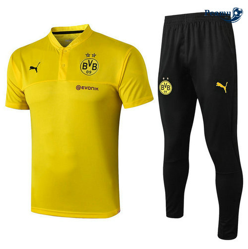 Kit Maillot Entrainement POLO Borussia Dortmund + Pantalon Jaune/Noir 2019-2020