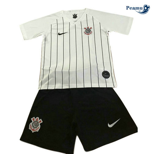 Maillot foot Corinthians Enfant Domicile Bianco Noir 2019-2020