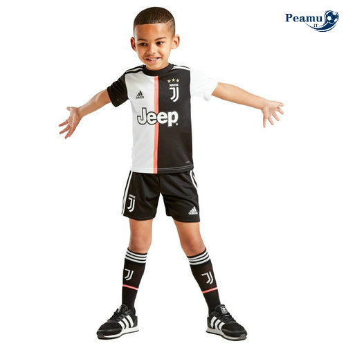 Maillot foot Juventus Enfant Domicile Bianco Noir 2019-2020