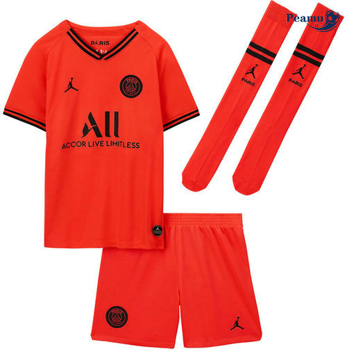 Maillot foot PSG Enfant Exterieur Arancione/Rouge 2019-2020