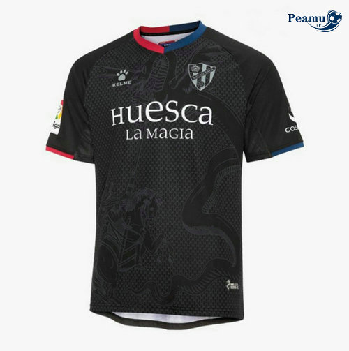 Maillot foot Huesca Third Noir 2019-2020