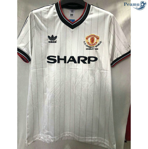 Maillot Rétro Manchester United Blanc 1983