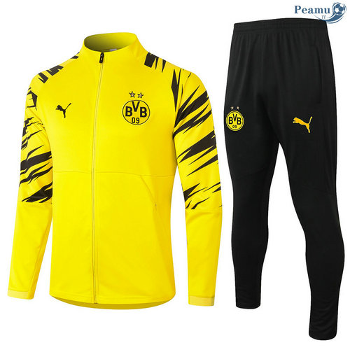 Veste Survetement Borussia Dortmund Jaune 2020-2021