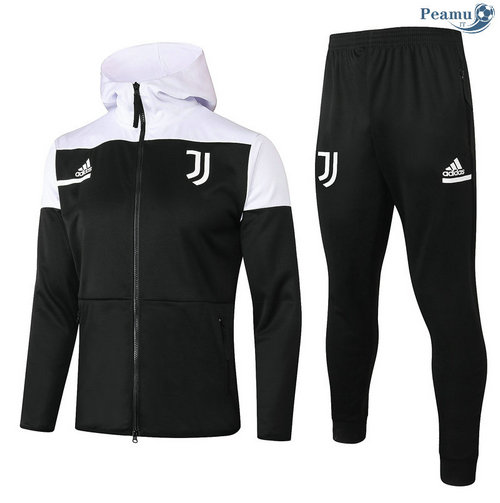 Survetement - Sweat à capuche Juventus Noir/Blanc 2020-2021